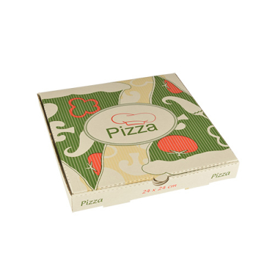 Papstar 100 Pizzakartons, Cellulose &quot;pure&quot; eckig 24 cm x 24 cm x 3 cm