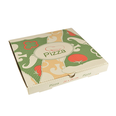 Papstar 100 Pizzakartons, Cellulose &quot;pure&quot; eckig 26 cm x 26 cm x 3 cm