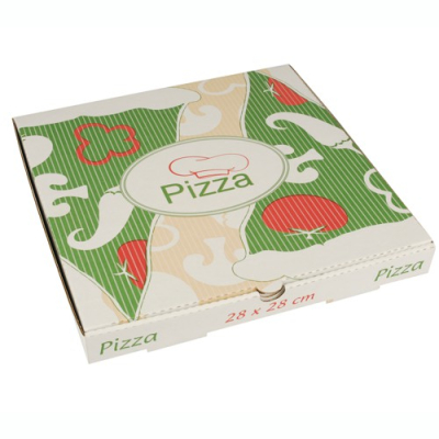 Papstar 100 Pizzakartons, Cellulose &quot;pure&quot; eckig 28 cm x 28 cm x 3 cm