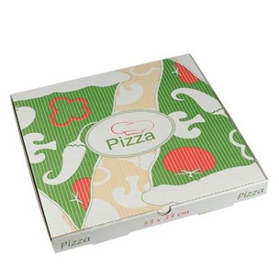 Papstar 100 Pizzakartons, Cellulose &quot;pure&quot; eckig 33 cm x 33 cm x 3 cm