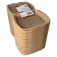 50 Men&uuml;boxen mit Klappdeckel, XPP ungeteilt 7 cm x 20,5 cm x 24 cm beige