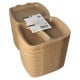 50 Men&uuml;boxen mit Klappdeckel, XPP 2-geteilt 7 cm x 20,5 cm x 24 cm beige