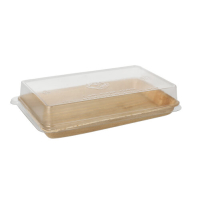 10 Sushi-Schalen Palmblatt eckig 200 ml 4,4 cm x 22 cm x...