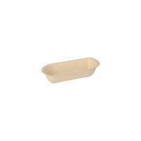 50 Snacktrays Zuckerrohr 3,1 cm x 7,6 cm x 15,4 cm natur