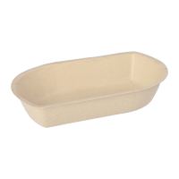 50 Snacktrays Zuckerrohr 3,6 cm x 12,2 cm x 19,4 cm natur