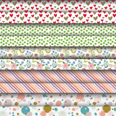 Papstar Geschenkpapier 3 m x 70 cm &quot;Fantasy&quot; sortiert