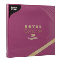 Papstar 20 Servietten &quot;ROYAL Collection&quot; 1/4-Falz 40 cm x 40 cm lila