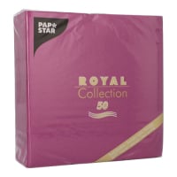 50 Servietten &quot;ROYAL Collection&quot; 1/4-Falz 40 cm x 40 cm lila