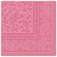 Papstar 20 Servietten &quot;ROYAL Collection&quot; 1/4-Falz 40 cm x 40 cm rosa &quot;Ornaments&quot;