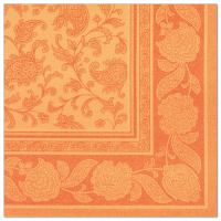 Papstar 20 Servietten &quot;ROYAL Collection&quot; 1/4-Falz 40 cm x 40 cm orange &quot;Ornaments&quot;