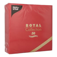 50 Servietten &quot;ROYAL Collection&quot; 1/4-Falz 40 cm x 40 cm bordeaux