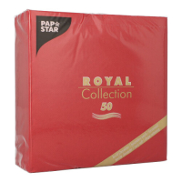 Papstar 50 Servietten &quot;ROYAL Collection&quot; 1/4-Falz 40 cm x 40 cm bordeaux