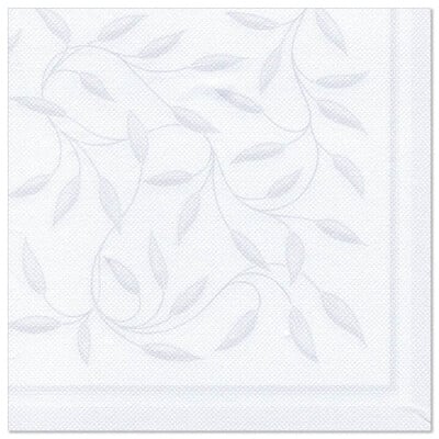 Papstar 50 Servietten &quot;ROYAL Collection&quot; 1/4-Falz 40 cm x 40 cm weiss &quot;New Mediterran&quot;