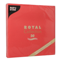 Papstar 20 Servietten &quot;ROYAL Collection&quot; 1/4-Falz 40 cm x 40 cm rot