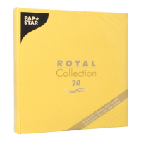 Papstar 20 Servietten &quot;ROYAL Collection&quot; 1/4-Falz 40 cm x 40 cm gelb