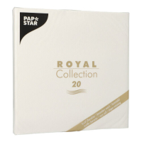 Papstar 20 Servietten &quot;ROYAL Collection&quot; 1/4-Falz 40 cm x 40 cm weiss