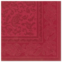 Papstar 20 Servietten &quot;ROYAL Collection&quot; 1/4-Falz 40 cm x 40 cm bordeaux &quot;Ornaments&quot;