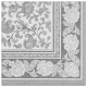 50 Servietten &quot;ROYAL Collection&quot; 1/4-Falz 40 cm x 40 cm grau &quot;Ornaments&quot;