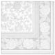 20 Servietten &quot;ROYAL Collection&quot; 1/4-Falz 40 cm x 40 cm weiss &quot;Ornaments&quot;