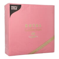 Papstar 50 Servietten &quot;ROYAL Collection&quot; 1/4-Falz 40 cm x 40 cm rosa