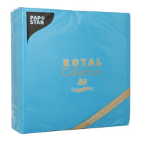 50 Servietten &quot;ROYAL Collection&quot; 1/4-Falz 40 cm x 40 cm t&uuml;rkis