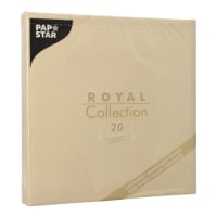 20 Servietten &quot;ROYAL Collection&quot; 1/4-Falz 40 cm x 40 cm sand