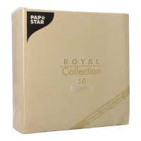 Papstar 50 Servietten &quot;ROYAL Collection&quot; 1/4-Falz 40 cm x 40 cm sand