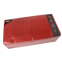 250 Servietten, 3-lagig 1/4-Falz 40 cm x 40 cm rot