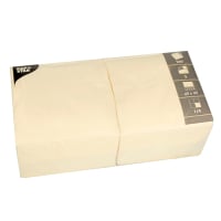 250 Servietten, 3-lagig 1/4-Falz 40 cm x 40 cm creme