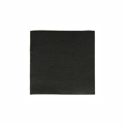 125 Servietten, 2-lagig &quot;PUNTO&quot; 1/4-Falz 20 cm x 20 cm schwarz mikrogepr&auml;gt