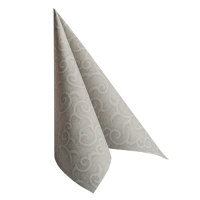 Papstar 20 Servietten &quot;ROYAL Collection&quot; 1/4-Falz 40 cm x 40 cm grau &quot;Casali&quot;