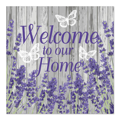 20 Servietten, 3-lagig 1/4-Falz 33 cm x 33 cm &quot;Welcome&quot;