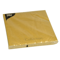 20 Servietten, 3-lagig 1/4-Falz 40 cm x 40 cm gold