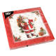 Papstar 20 Servietten, 3-lagig 1/4-Falz 40 cm x 40 cm &quot;HoHoHo&quot;