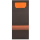 520 Bestecktaschen 20 cm x 8,5 cm schwarz/orange &quot;Stripes&quot; inkl. farbiger Serviette 33 x 33 cm 2-lag.