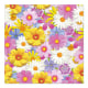 20 Servietten, 3-lagig 1/4-Falz 33 cm x 33 cm &quot;Daisies Mix&quot;