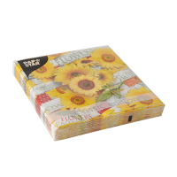 Papstar 20 Servietten, 3-lagig 1/4-Falz 33 cm x 33 cm &quot;Sunflower Field&quot;