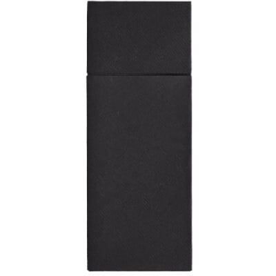 480 Bestecktaschen, Airlaid 40 cm x 33 cm schwarz mit Besteckfalz