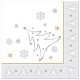 Papstar 50 Servietten &quot;ROYAL Collection&quot; 1/4-Falz 40 cm x 40 cm silber &quot;X-Mas Elegance&quot;