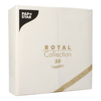 Papstar 50 Servietten &quot;ROYAL Collection&quot; 1/8-Falz 40 cm x 40 cm weiss