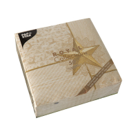 Papstar 50 Servietten &quot;ROYAL Collection&quot; 1/4-Falz 40 cm x 40 cm champagner &quot;Rising Star&quot;