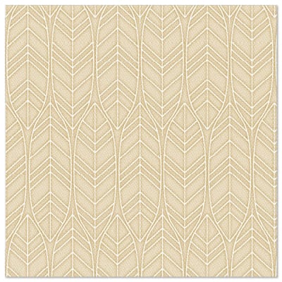 50 Servietten &quot;ROYAL Collection&quot; 1/4-Falz 40 cm x 40 cm sand &quot;Leaves&quot;