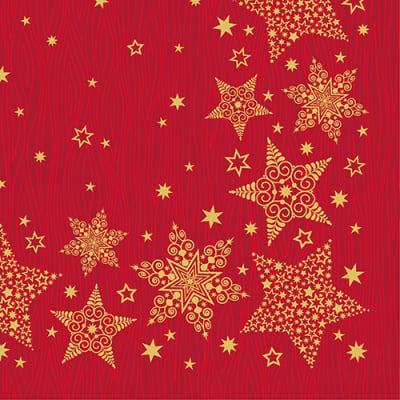 50 Servietten, 3-lagig 1/4-Falz 40 cm x 40 cm &quot;Christmas Shine&quot;