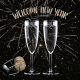 Papstar 20 Servietten, 3-lagig 1/4-Falz 33 cm x 33 cm &quot;Welcome New Year&quot;