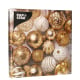 20 Servietten, 3-lagig 1/4-Falz 33 cm x 33 cm &quot;Golden X-Mas&quot;