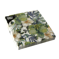 Papstar 20 Servietten, 3-lagig 1/4-Falz 33 cm x 33 cm &quot;Tropic&quot;