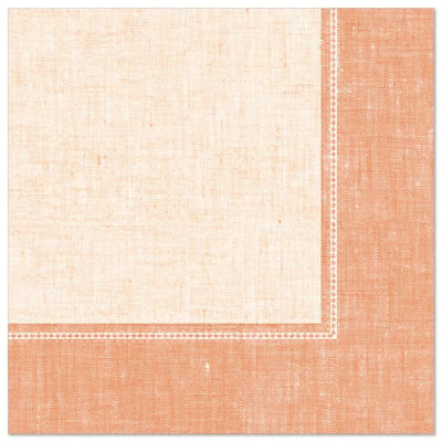 Papstar 50 Servietten &quot;ROYAL Collection&quot; 1/4-Falz 40 cm x 40 cm terracotta &quot;Linum&quot;