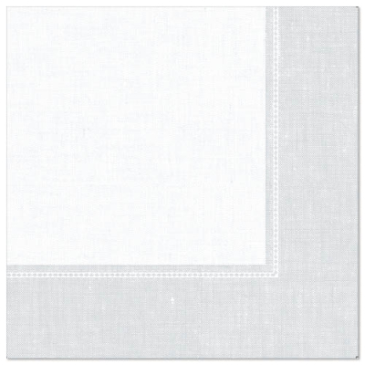 50 Servietten &quot;ROYAL Collection&quot; 1/4-Falz 40 cm x 40 cm weiss &quot;Linum&quot;