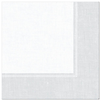 Papstar 50 Servietten &quot;ROYAL Collection&quot; 1/4-Falz 40 cm x 40 cm weiss &quot;Linum&quot;