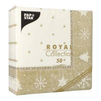 50 Servietten &quot;ROYAL Collection&quot; 1/4-Falz 40 cm x 40 cm gold &quot;X-Mas&quot;